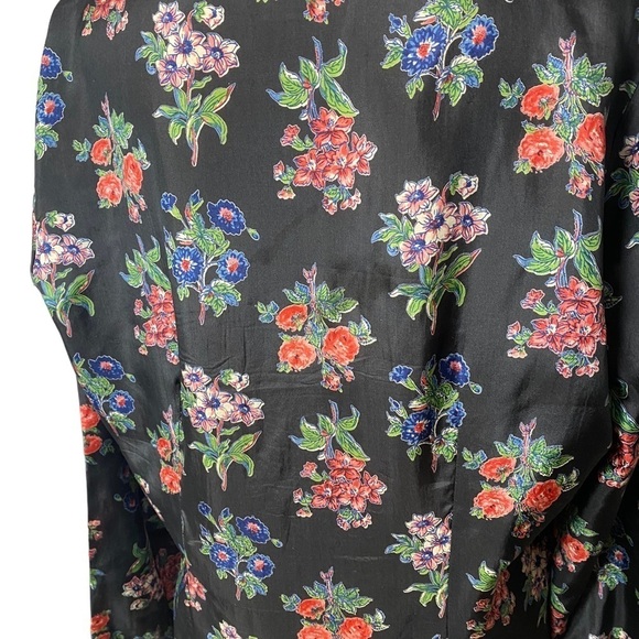 April Cornell Floral 100% Silk Blouse - Picture 5 of 6